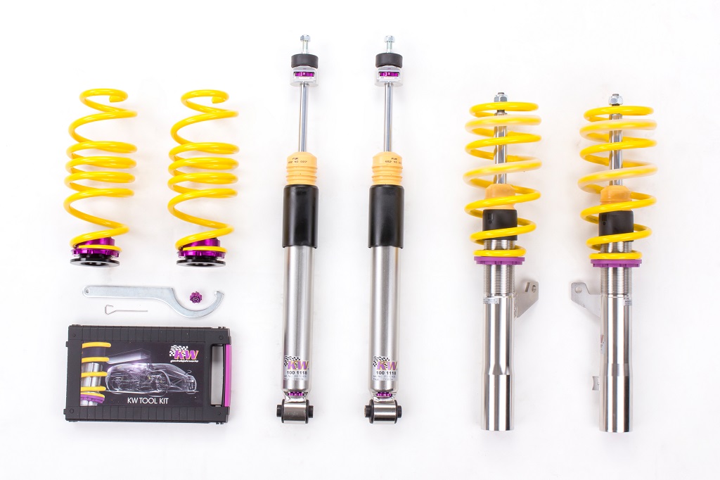 low KW V3 Lieferumfang VWGolf7 GTE KW coilover kits for VW Golf 7 GTE available